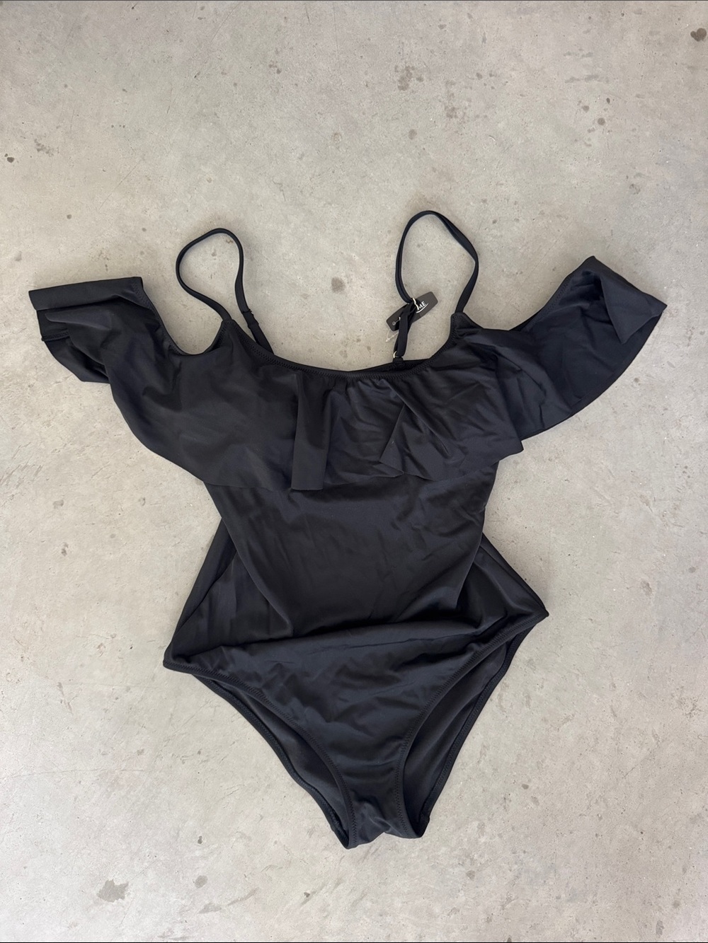 NWT Adore Me Black Off-Shoulder One-Piece Swimsuit Size Medium